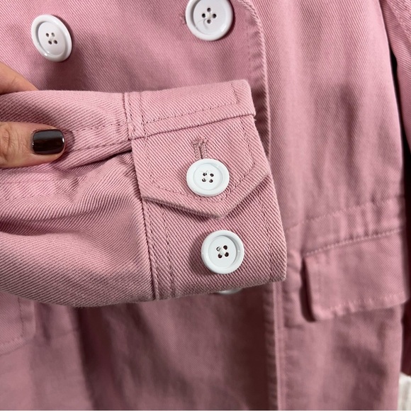 J. Crew Cotton Twill Peacoat Jacket in Pink 0P - Picture 3 of 7